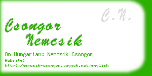 csongor nemcsik business card